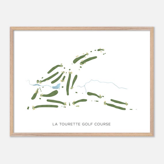 La Tourette Golf Course In Staten Island New York Modern Watercolor Map Golfer Gift Golf Wall Art Golf Poster Print Course Layout