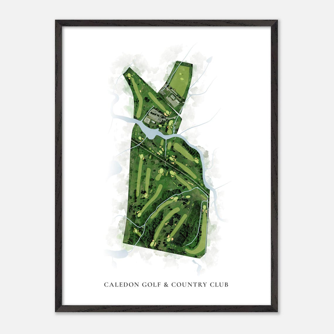 Caledon Golf & Country Club Canada Classic Watercolor Golf Map Poster - Image 2