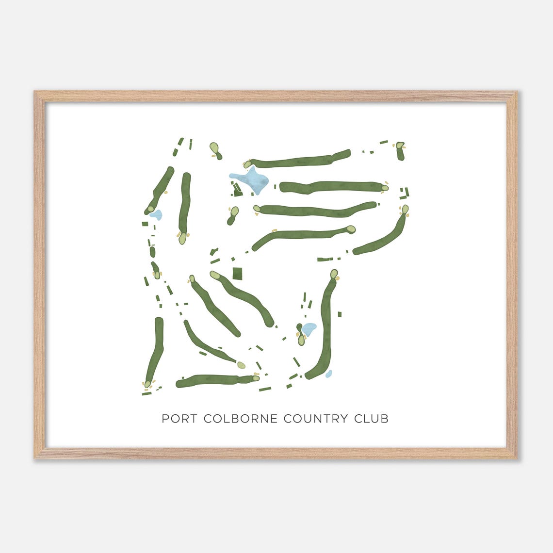 Port Colborne Country Club Canada Modern Watercolor Map Poster