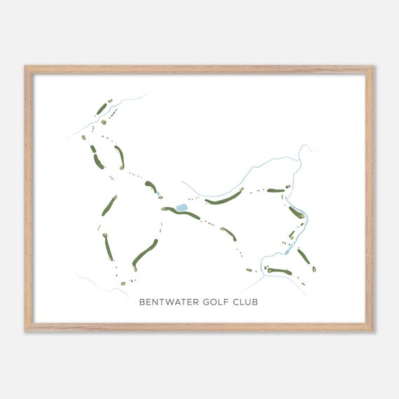 Bentwater Golf Club In Acworth Georgia Modern Watercolor Map Golfer Gift Golf Wall Art Golf Poster Print Course Layout