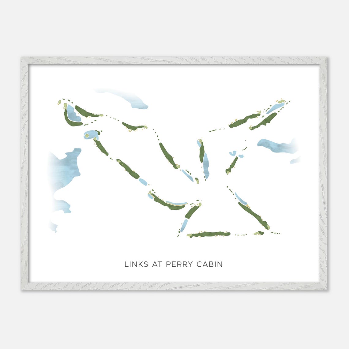Links At Perry Cabin Modern Minimalist Golf Course Map Poster - Image 4