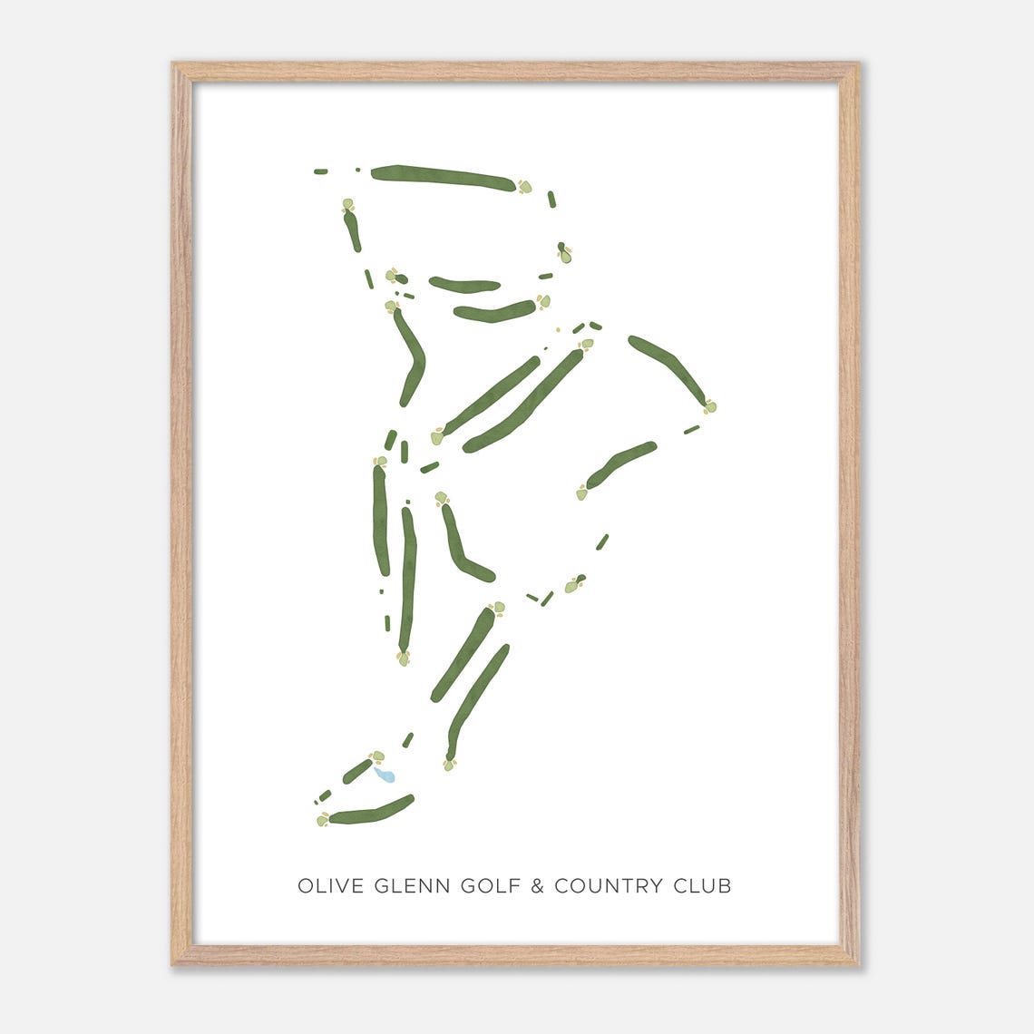 Olive Glenn Golf and Country Club Modern Minimalist Map Art Poster - Image 2