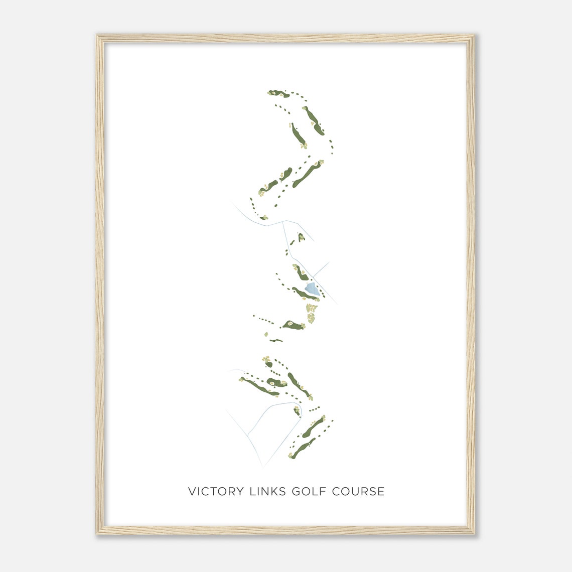 Victory Links Golf Course Minnesota Modern Watercolor Map Golfer Gift Golf Wall Art Golf Poster Print Course Layout - Image 2