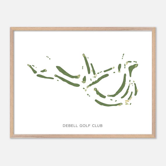 Debell Golf Club In Burbank California Modern Watercolor Map Golfer Gift Golf Wall Art Golf Poster Print Course Layout