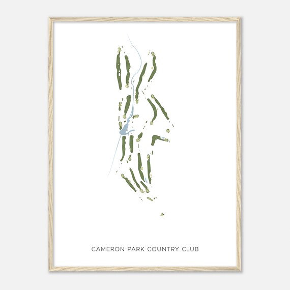 Cameron Park Country Club California Modern Watercolor Map Golfer Gift Golf Wall Art Golf Poster Print Course Layout