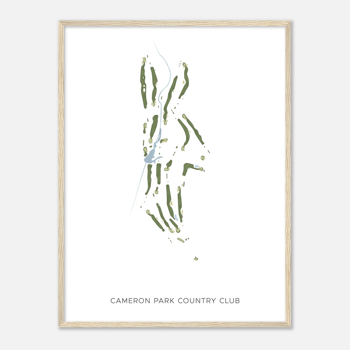 Cameron Park Country Club Minimalist Watercolor Golf Map Poster