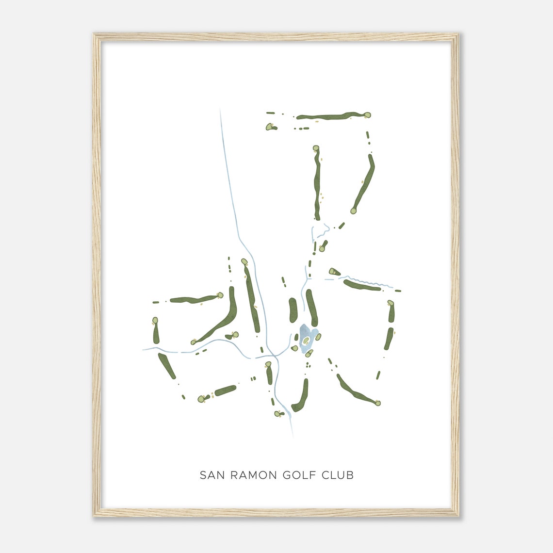 San Ramon Golf Club Modern Minimalist Course Map Golfer Gift Poster - Image 2