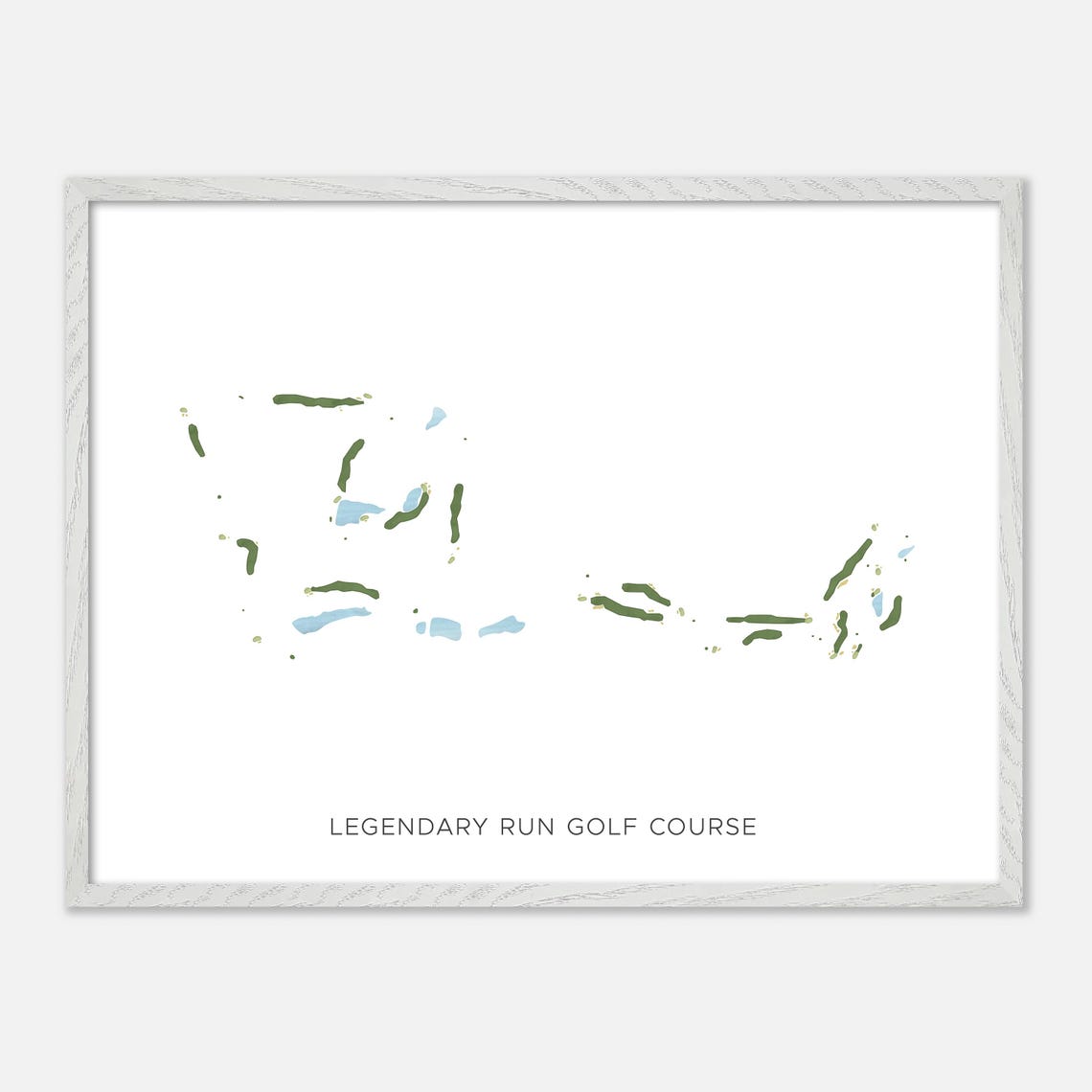 Legendary Run Golf Course Cincinnati Ohio Modern Watercolor Map Poster - Image 4