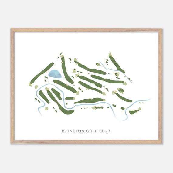 Islington Golf Club In Toronto Canada Modern Watercolor Map Golfer Gift Golf Wall Art Golf Poster Print Course Layout