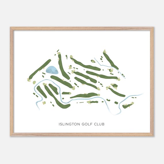 Islington Golf Club Toronto Modern Minimalist Watercolor Map Poster