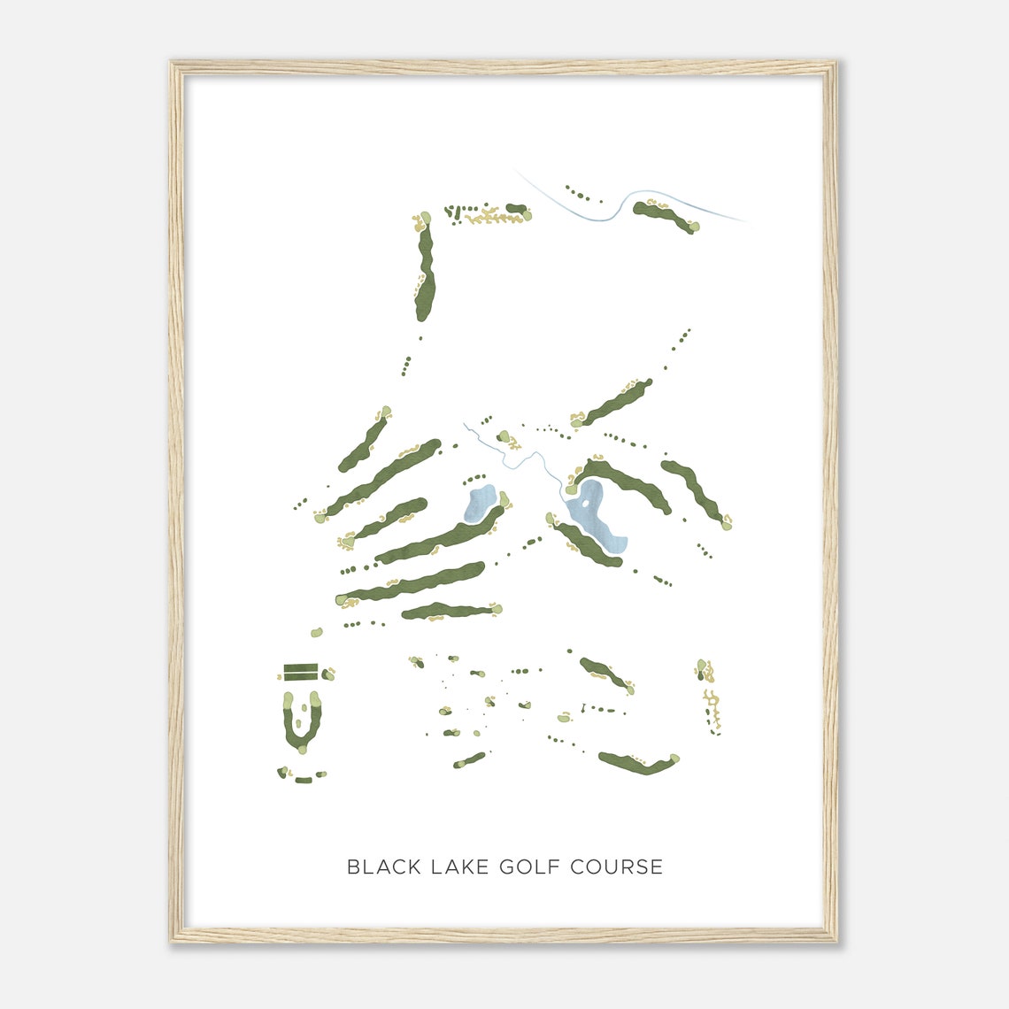 Black Lake Golf Course Michigan Watercolor Map Golfer Gift Poster - Image 2