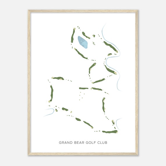 Grand Bear Golf Club Mississippi Modern Watercolor Map Golfer Gift Golf Wall Art Golf Poster Print Course Layout