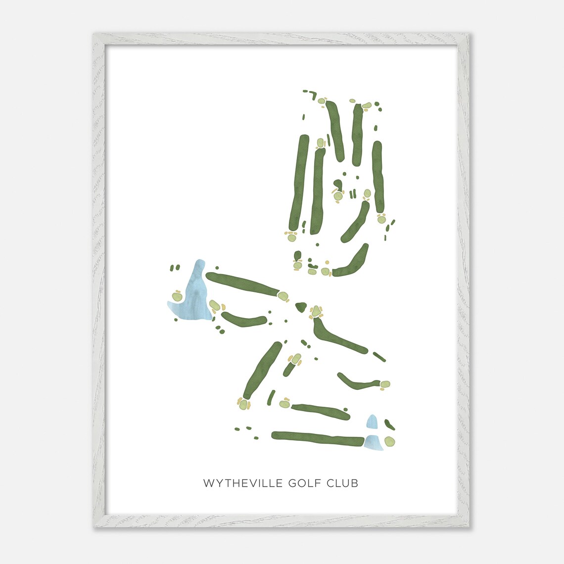 Wytheville Golf Club Virginia Modern Watercolor Map Golf Poster - Image 2