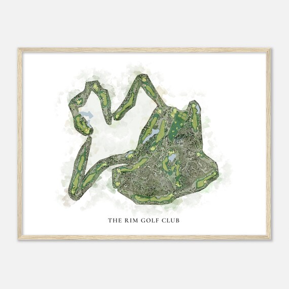 The Rim Golf Club Arizona Classic Watercolor Map Golfer Gift Golf Wall Art Golf Poster Print Course Layout