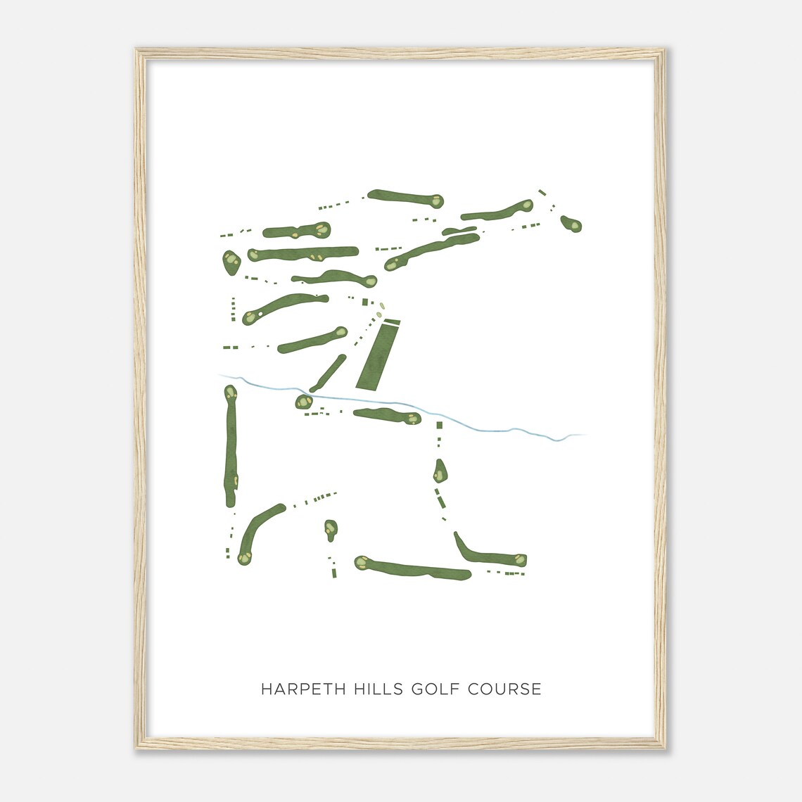 Harpeth Hills Golf Course Tennessee Modern Watercolor Map Golf Poster - Image 2