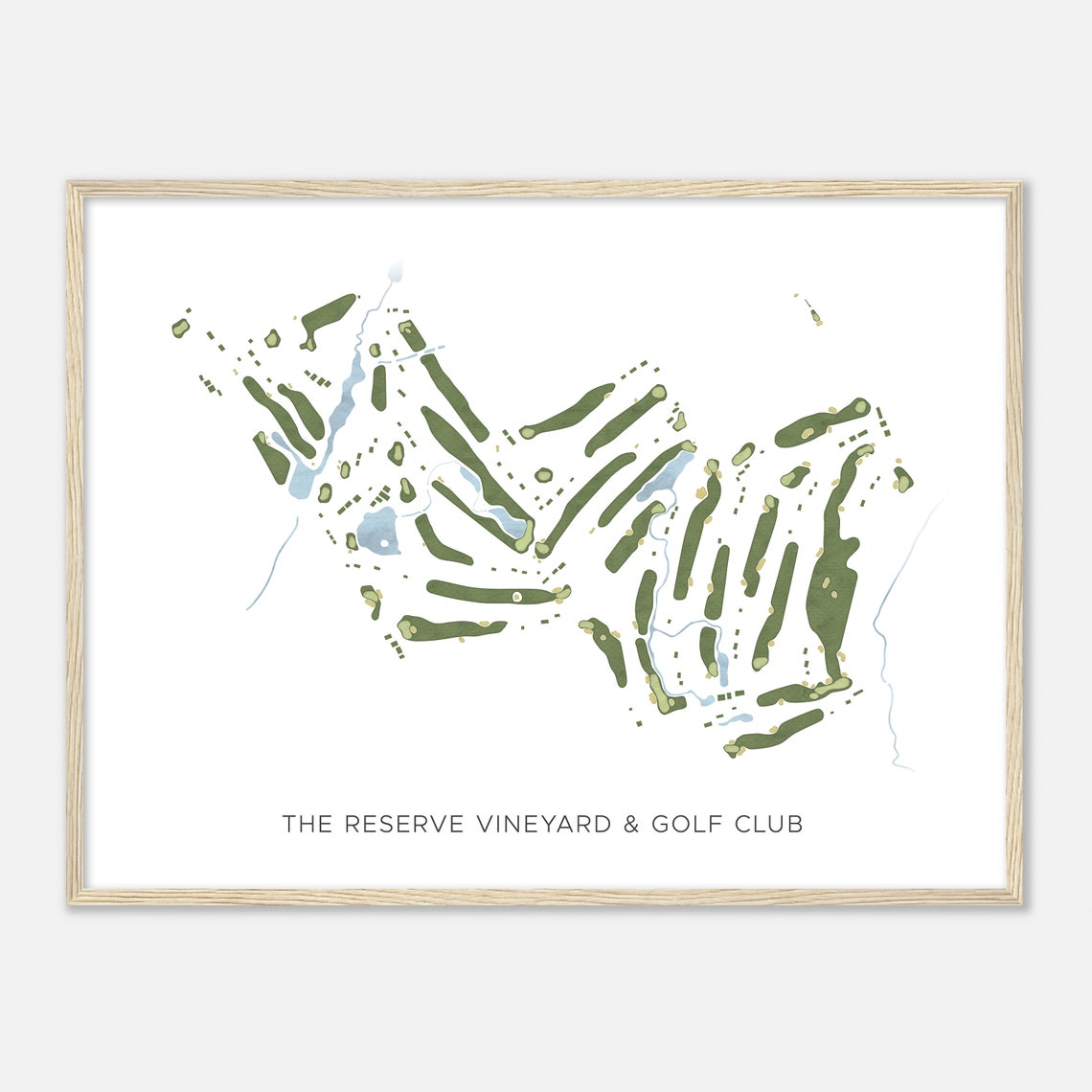 The Reserve Vineyard And Golf Club Minimal Course Map Poster
