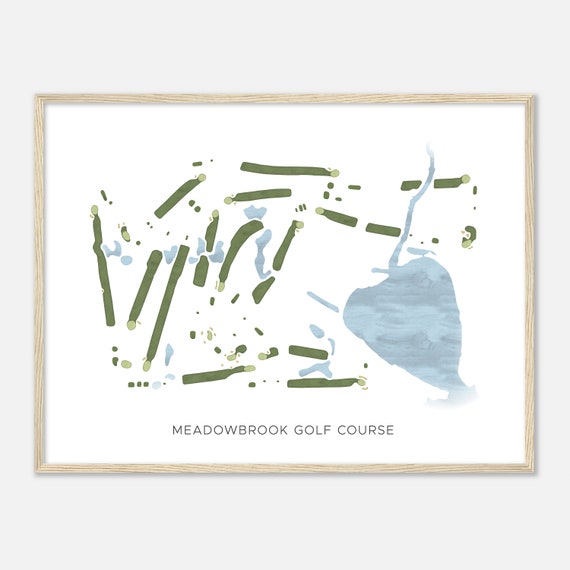 Meadowbrook Golf Course Minnesota Modern Watercolor Map Golfer Gift Golf Wall Art Golf Poster Print Course Layout