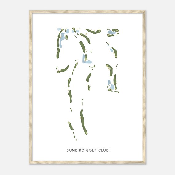 Sunbird Golf Club Arizona Modern Watercolor Map Golfer Gift Golf Wall Art Golf Poster Print Course Layout