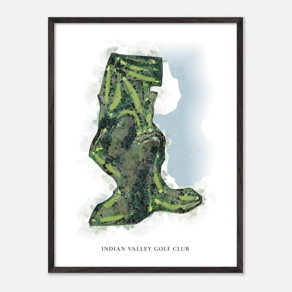 Indian Valley Golf Club Novato California Classic Watercolor Poster - Image 3