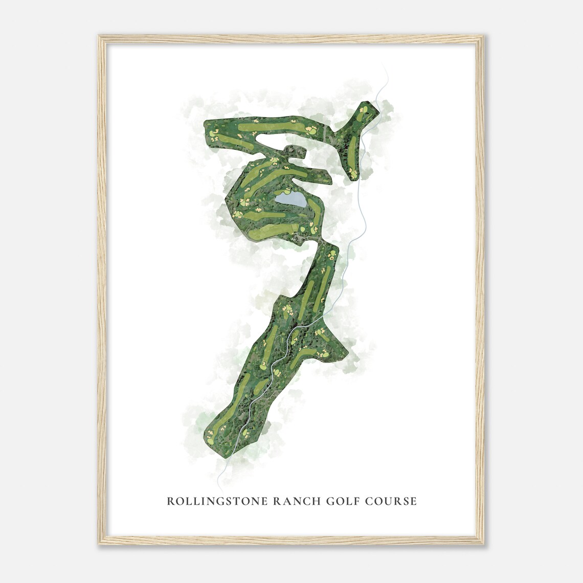 Rollingstone Ranch Golf Course Colorado Classic Watercolor Map Golfer Gift Golf Wall Art Golf Poster Print Course Layout - Image 2