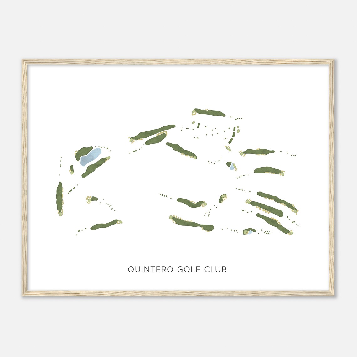 Quintero Golf Club Arizona Modern Watercolor Map Golfer Gift Golf Wall Art Golf Poster Print Course Layout - Image 2
