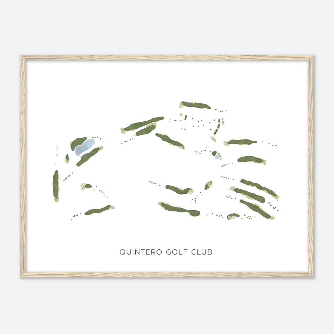 Quintero Golf Club Modern Minimalist Course Map Golfer Gift Poster - Image 2