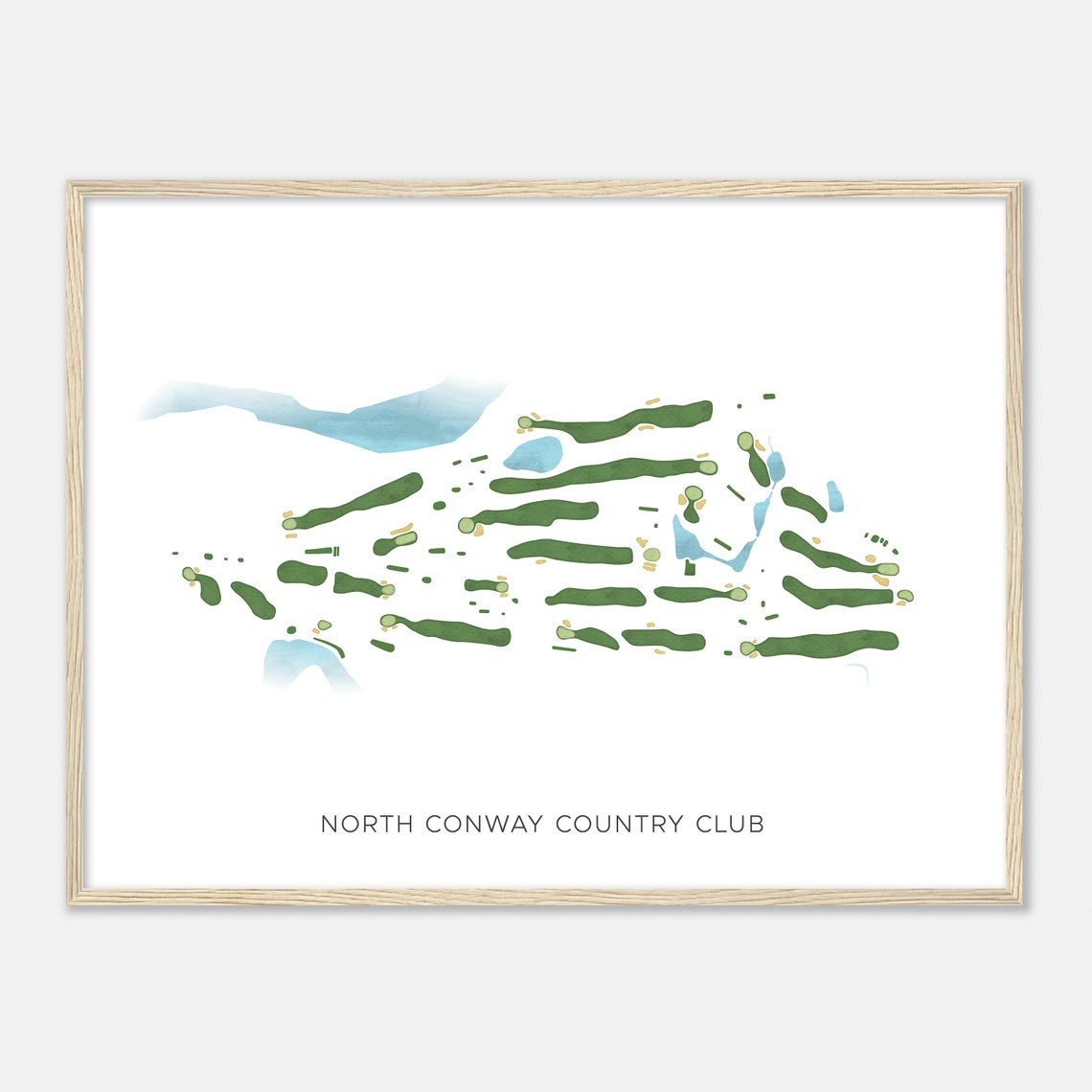 North Conway Country Club New Hampshire Modern Minimalist Map Poster - Image 2