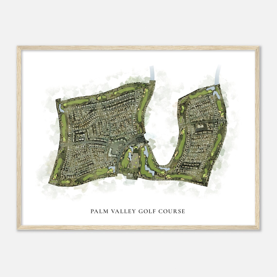 Palm Valley Golf Course Nevada Classic Watercolor Map Golfer Gift Golf Wall Art Golf Poster Print Course Layout - Image 2