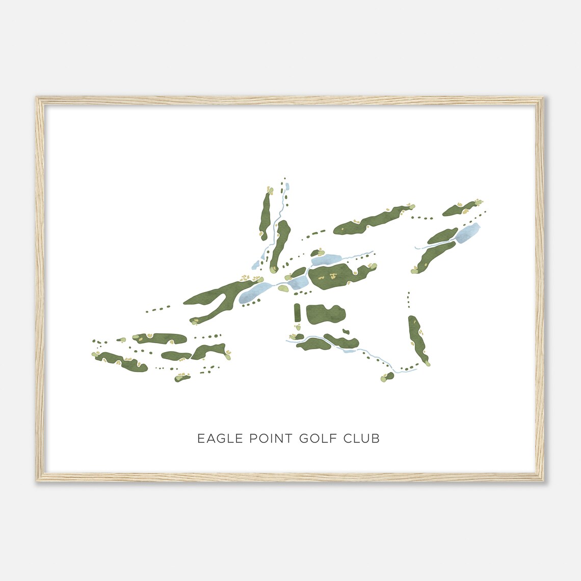 Eagle Point Golf Club Oregon Modern Watercolor Map Golfer Gift Golf Wall Art Golf Poster Print Course Layout - Image 2