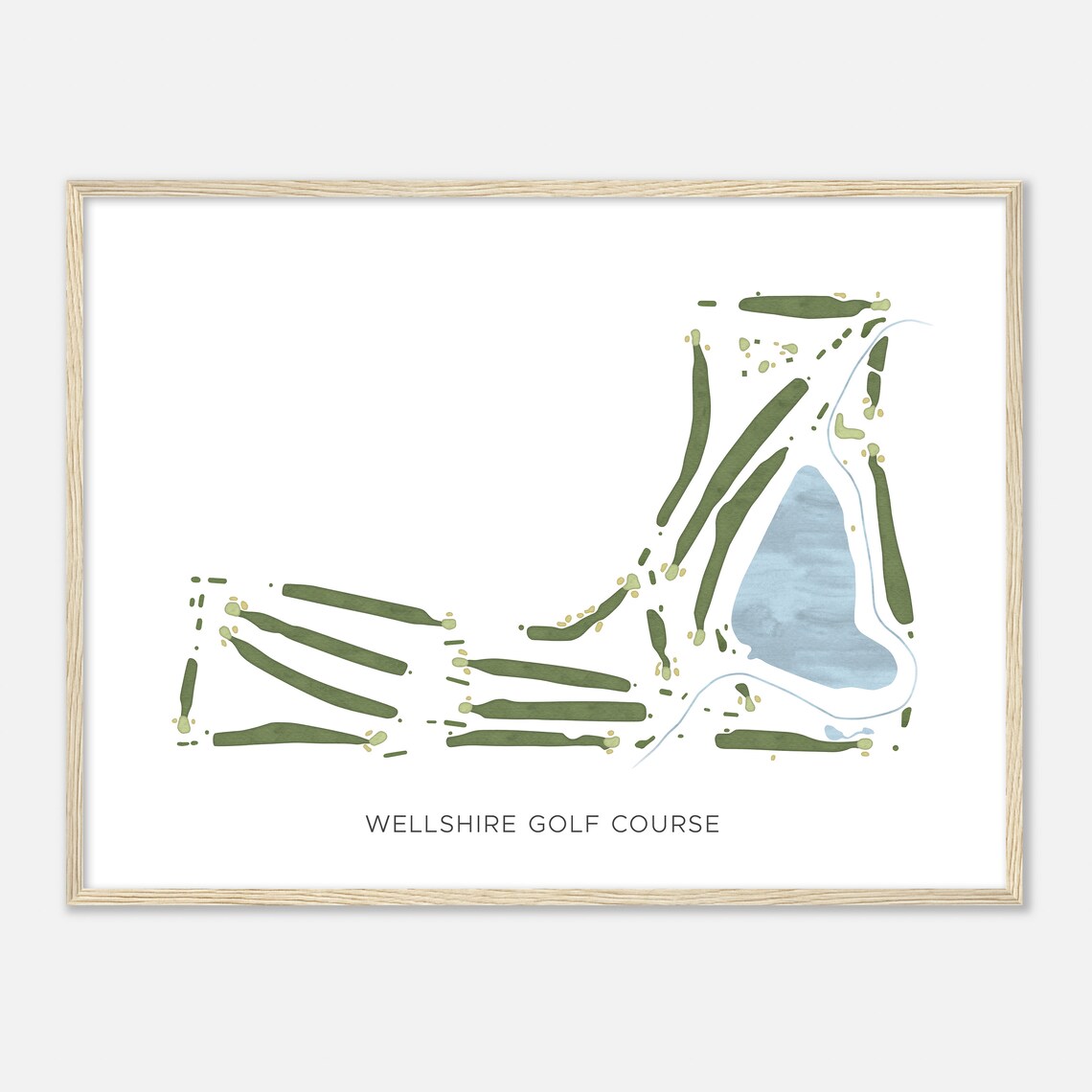 Wellshire Golf Course Colorado Modern Watercolor Map Golfer Gift Golf Wall Art Golf Poster Print Course Layout - Image 2