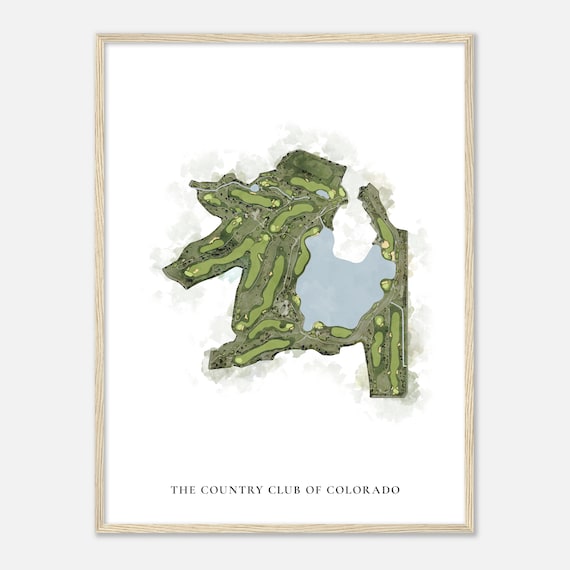 The Country Club Of Colorado Colorado Classic Watercolor Map Golfer Gift Golf Wall Art Golf Poster Print Course Layout