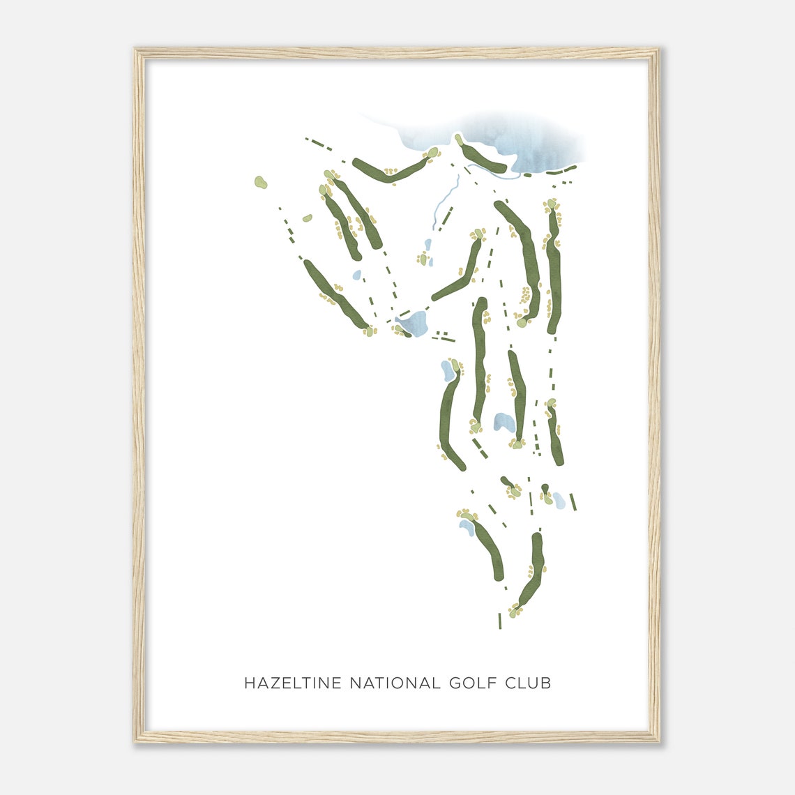 Hazeltine National Golf Club Minimalist Watercolor Map Poster