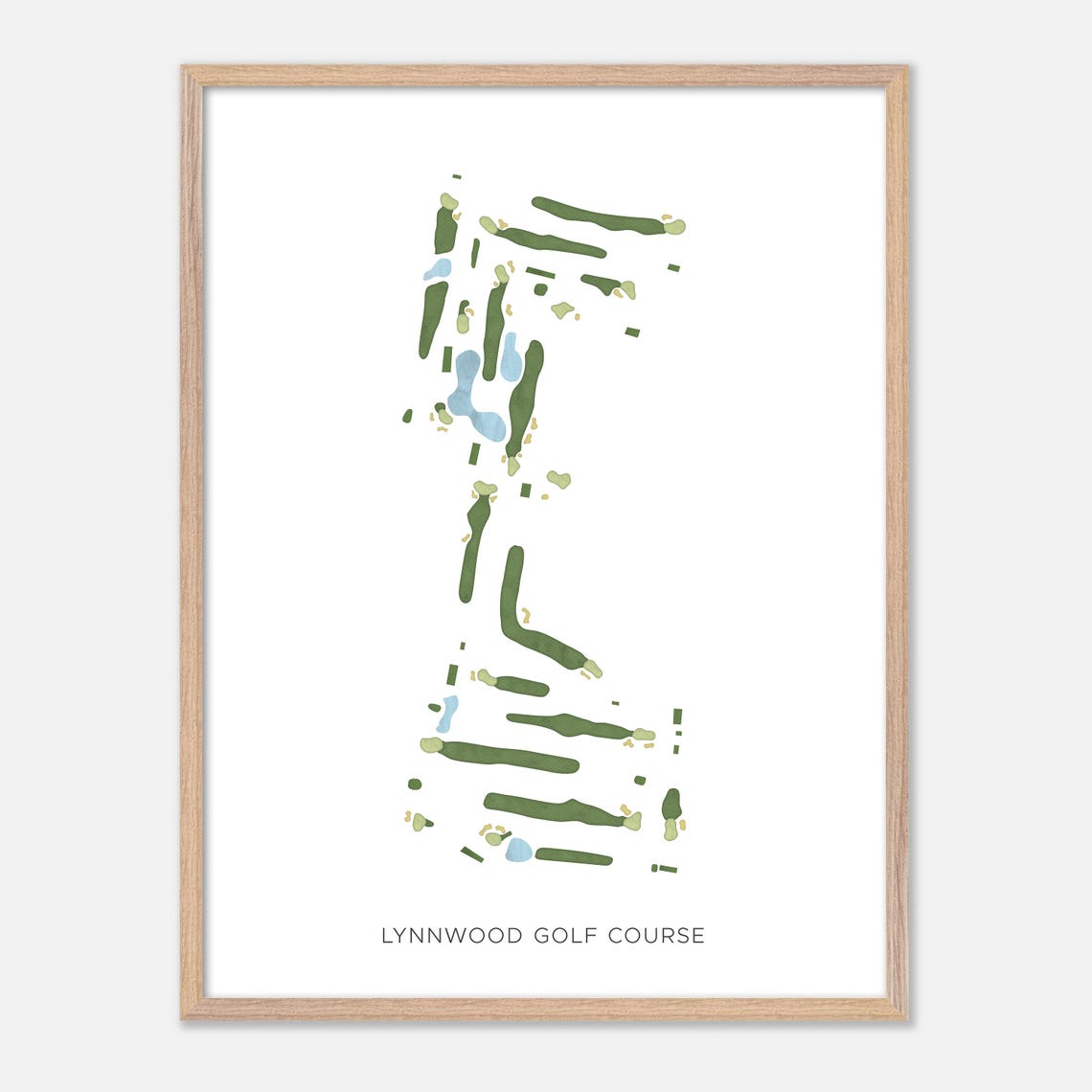 Lynnwood Golf Course Washington Modern Watercolor Map Poster - Image 6