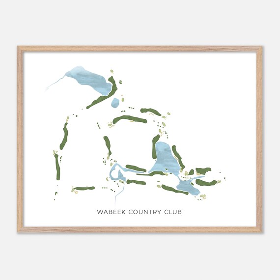 Wabeek Country Club Bloomfield Township Michigan Modern Watercolor Poster