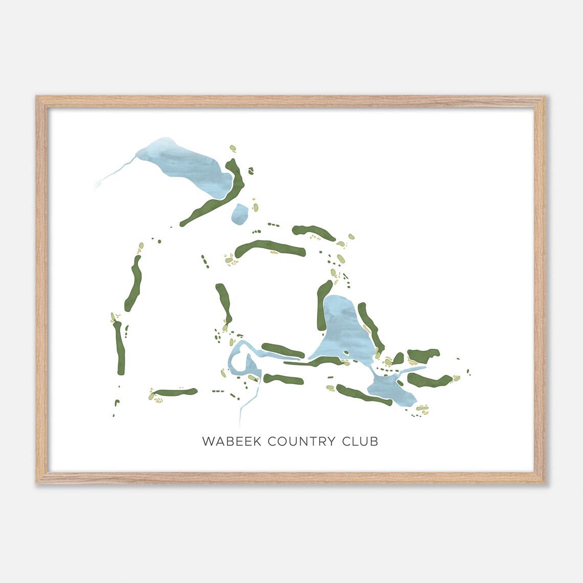 Wabeek Country Club Bloomfield Township Michigan Modern Watercolor Poster