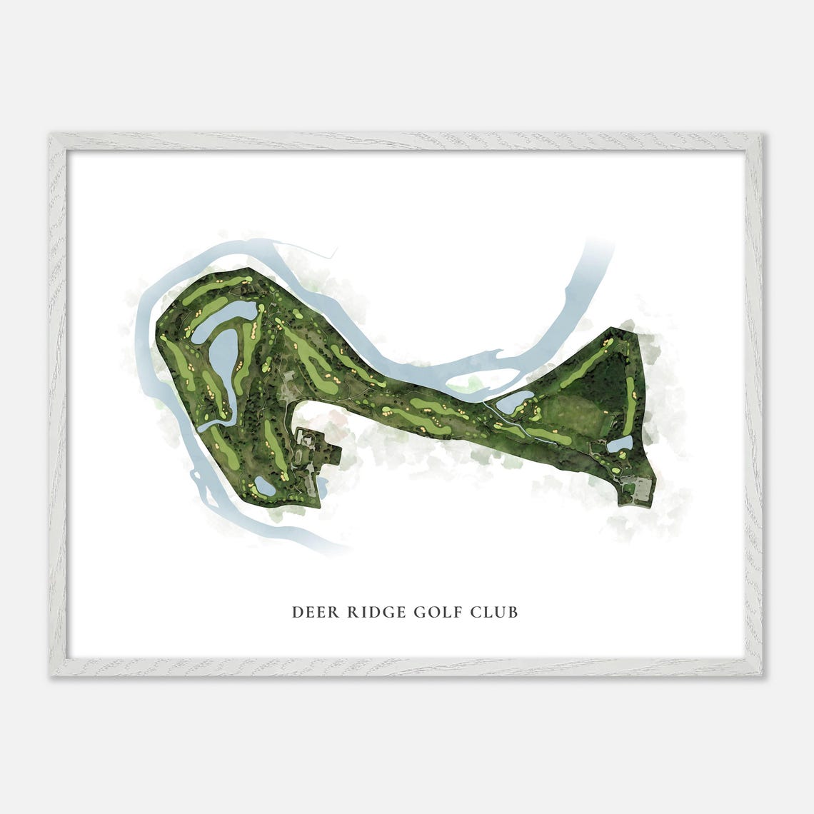 Deer Ridge Golf Club Canada Classic Watercolor Course Map Poster - Image 3