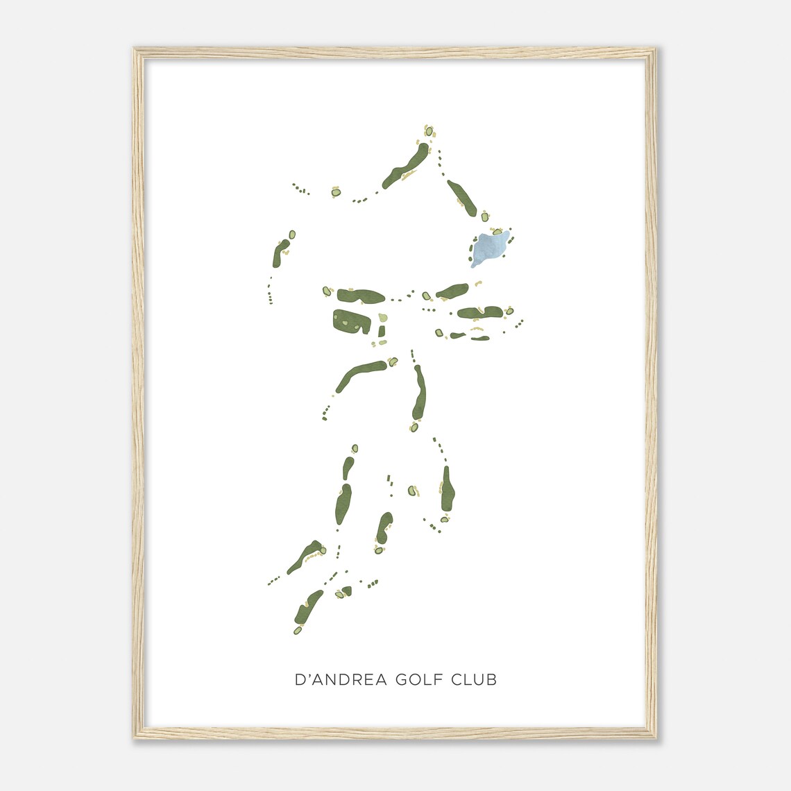 Dandrea Golf Club Nevada Modern Watercolor Map Golfer Gift Golf Wall Art Golf Poster Print Course Layout - Image 2