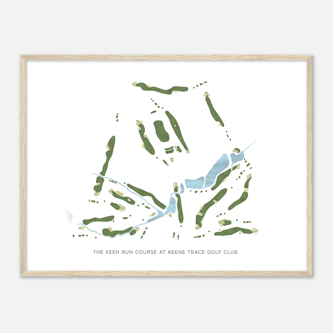 The Keen Run Course At Keene Trace Golf Club Kentucky Map Poster