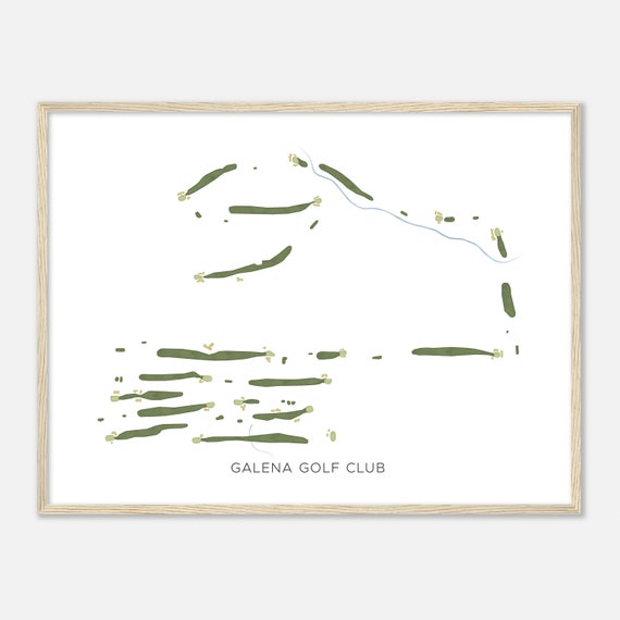Galena Golf Club Illinois Modern Watercolor Map Golfer Gift Golf Wall Art Golf Poster Print Course Layout