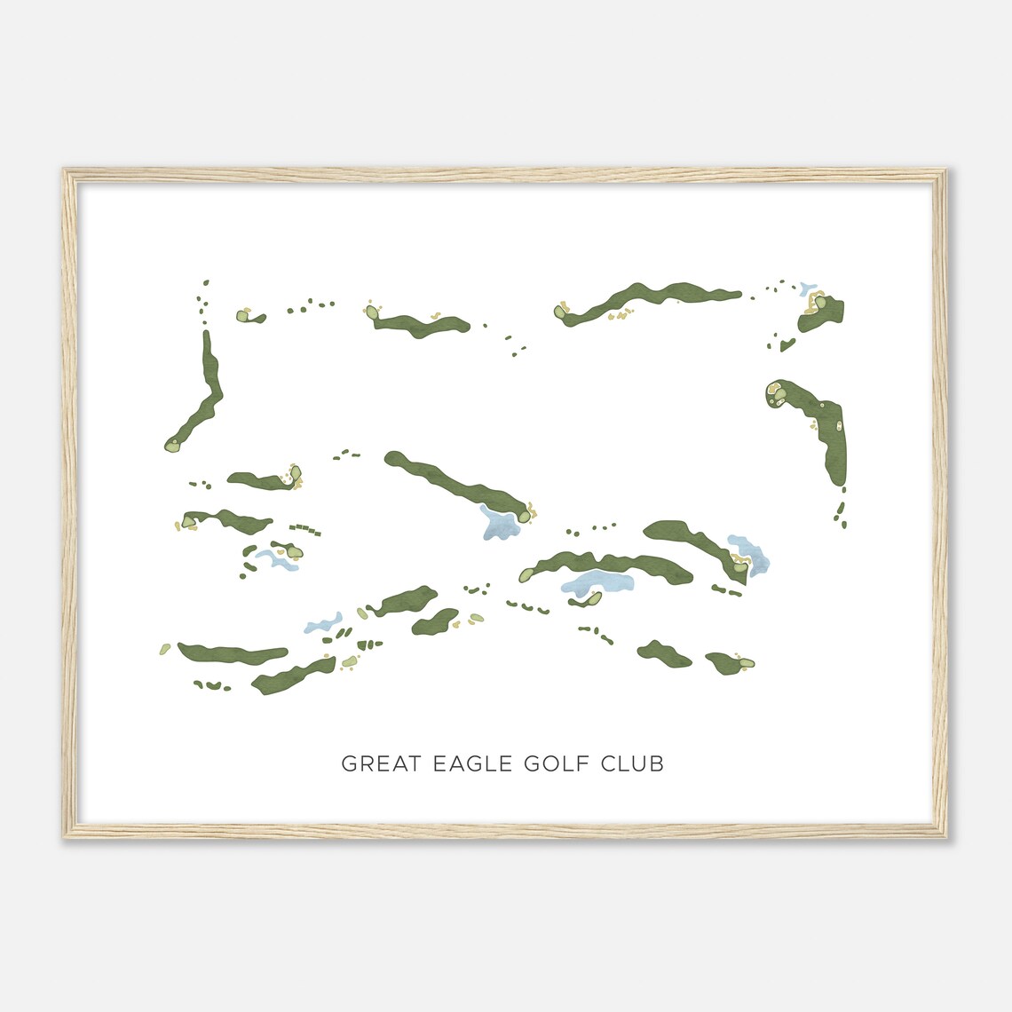 Great Eagle Golf Club Arizona Modern Watercolor Map Golfer Gift Golf Wall Art Golf Poster Print Course Layout