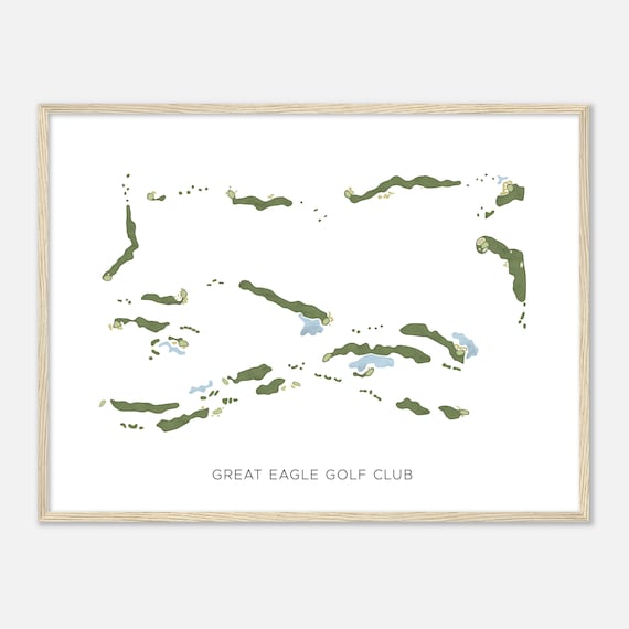 Great Eagle Golf Club Arizona Modern Watercolor Map Golfer Gift Golf Wall Art Golf Poster Print Course Layout