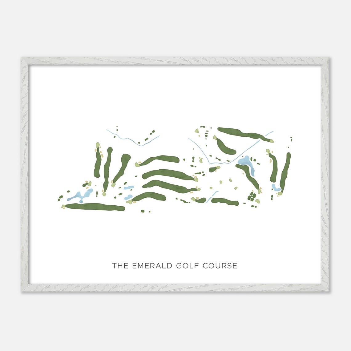 The Emerald Golf Course Michigan Modern Minimalist Golf Map Poster - Image 4