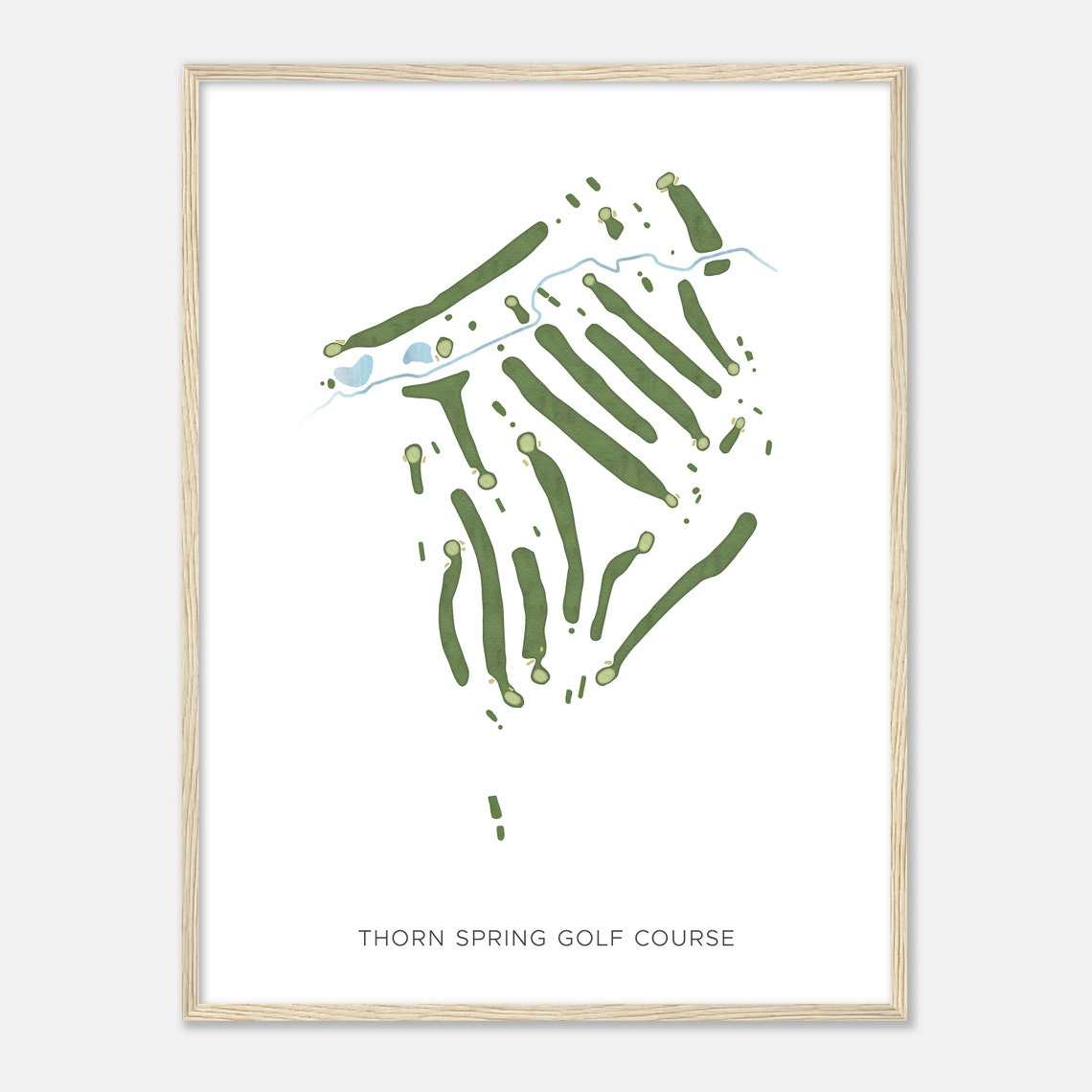 Thorn Spring Golf Course Virginia Modern Watercolor Golf Poster - Image 2