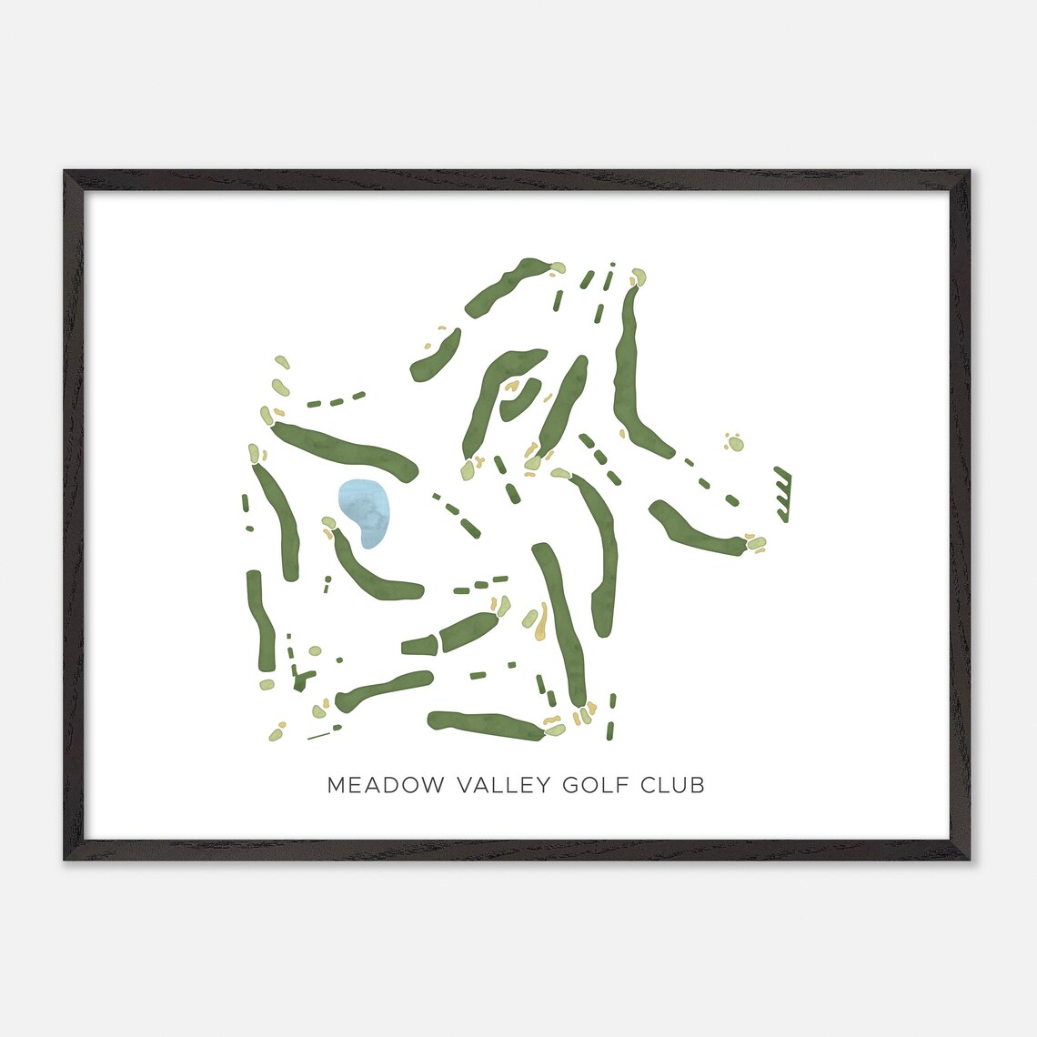 Meadow Valley Golf Club Course Map Minimalist Green Fairways Art Poster - Image 5
