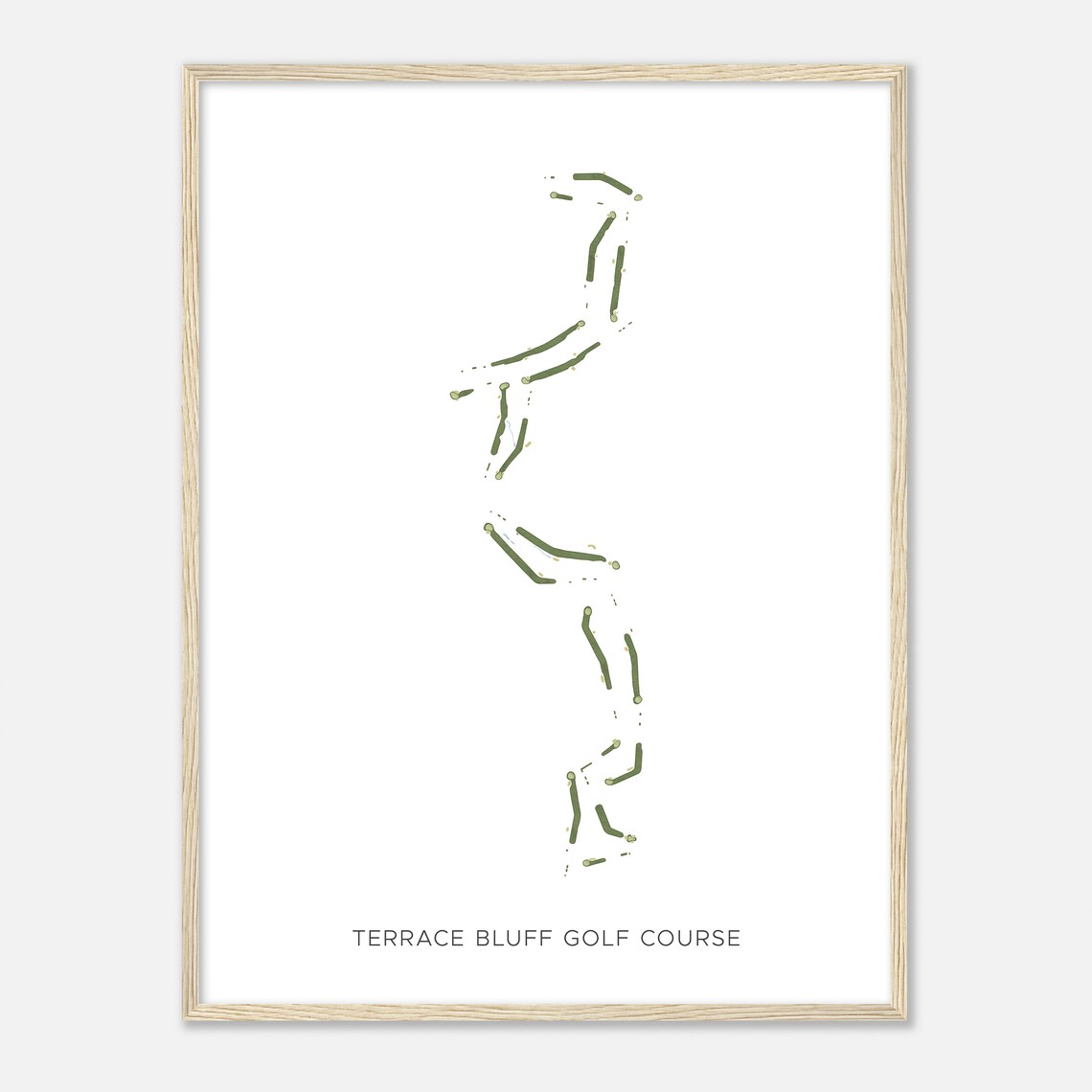 Terrace Bluff Golf Course Michigan Modern Watercolor Map Golfer Gift Golf Wall Art Golf Poster Print Course Layout - Image 2