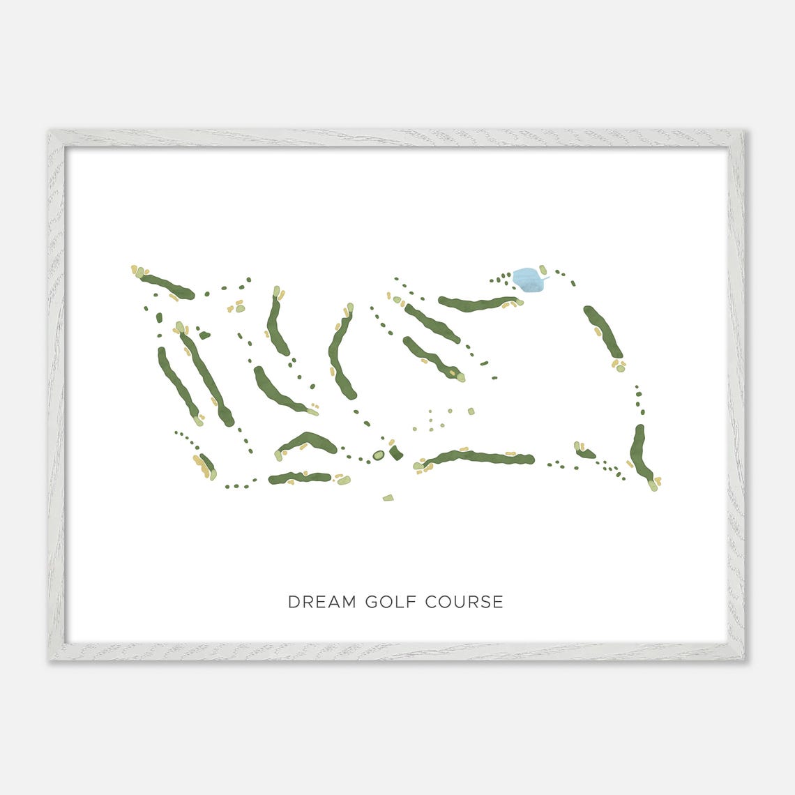 Dream Golf Course Michigan Modern Minimalist Golf Course Poster - Image 4
