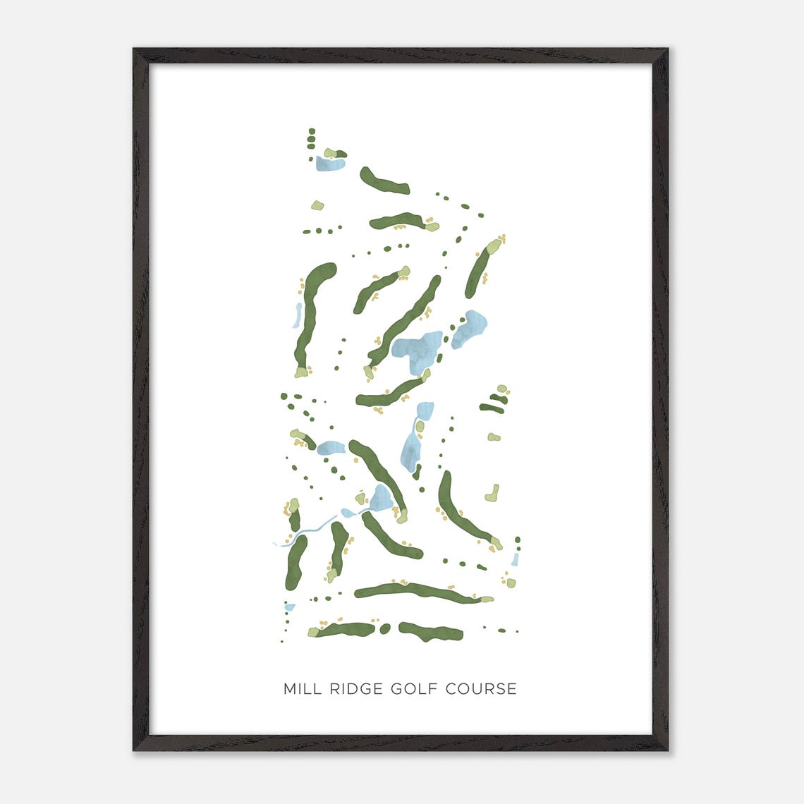 Mill Ridge Golf Course Chester Canada Modern Watercolor Map Poster - Image 2