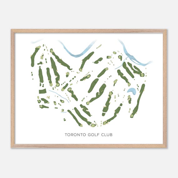 Toronto Golf Club In Etobicoke Canada Modern Watercolor Map Golfer Gift Golf Wall Art Golf Poster Print Course Layout