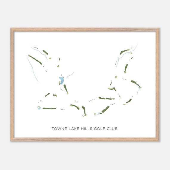 Towne Lake Hills Golf Club In Woodstock Georgia Modern Watercolor Map Golfer Gift Golf Wall Art Golf Poster Print Course Layout