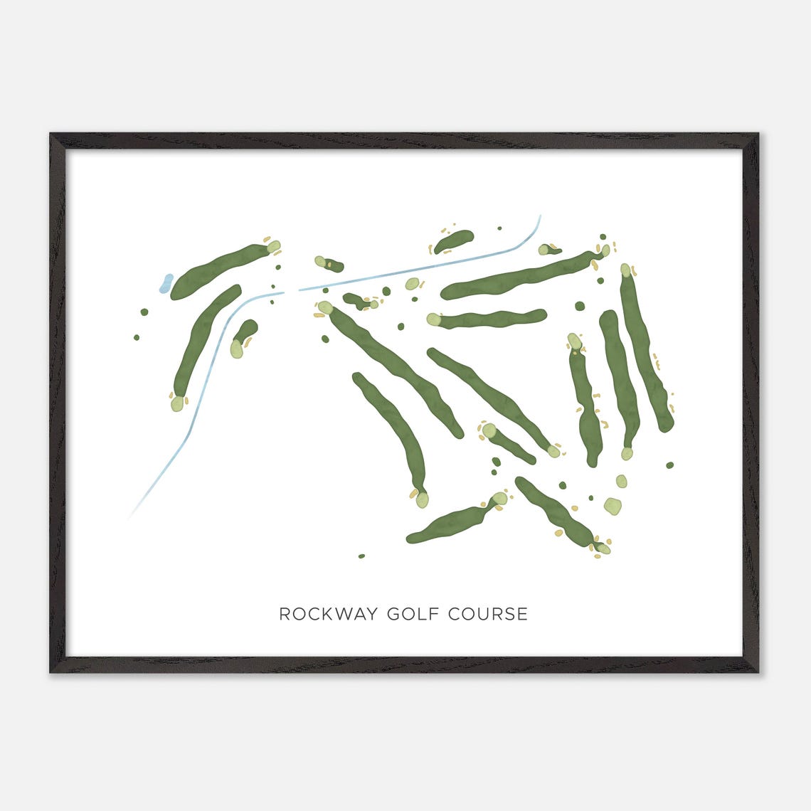 Rockway Golf Course Canada Modern Watercolor Course Map Poster - Image 4